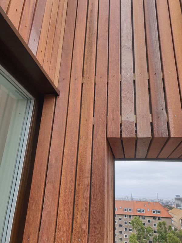 Træbeklædning på tagterrasse